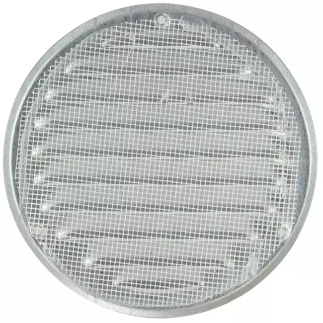 Grille de ventilation métal rond Ø 200 mm zinc - MR200ZN