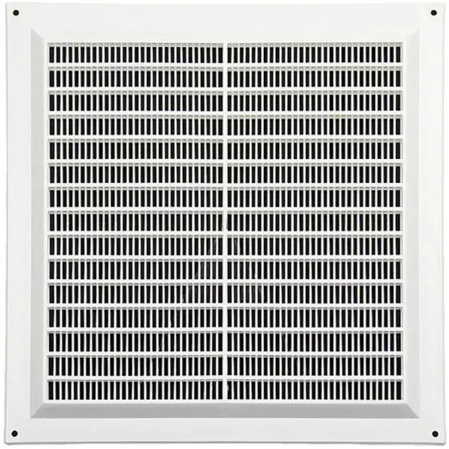 Grille de ventilation carrée grillagée 250 x 250 mm blanc - VR2525