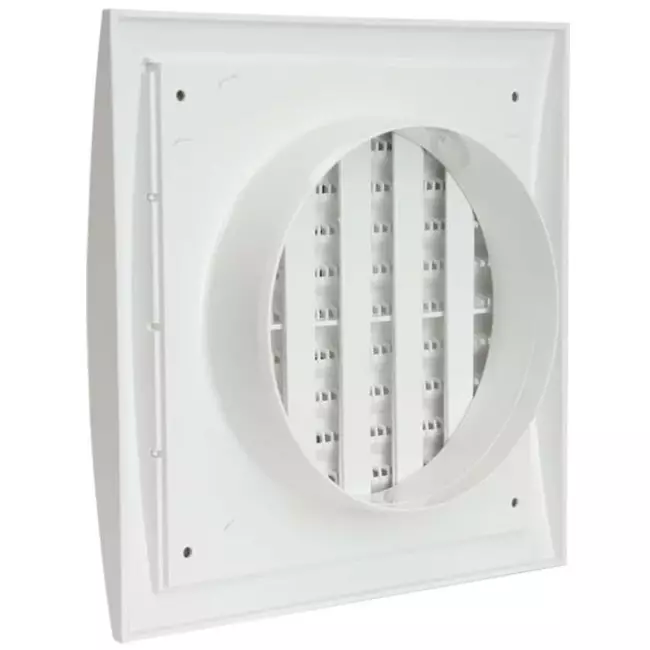 Grille murale réglable 190 x 190 diamètre : 125 blanc - ND12R
