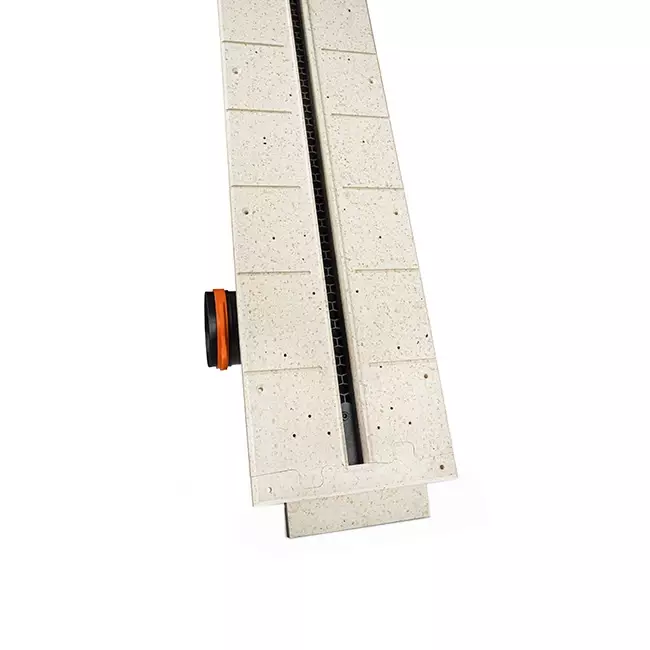 Diffuseur à fente sans cadre Ergovent 1050 mm avec diamètre de raccordement 75 mm - modulaire - 1 fente