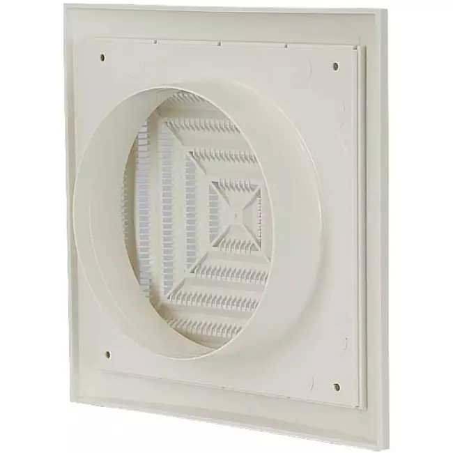 Grille de plafond carrée 190 x 190 mm diamètre : 125 blanc - ND12G
