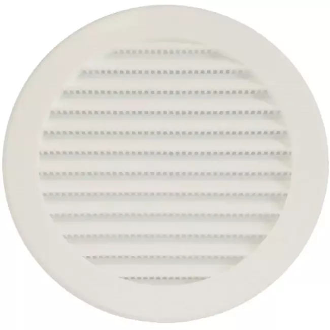 Grille à ailettes diamètre : 100 mm blanc - VR100