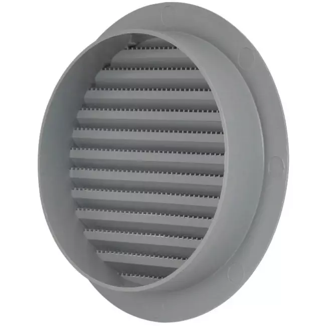 Grille à ailettes diamètre : 100 mm gris - VR100P