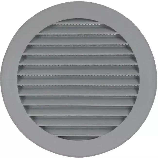 Grille à ailettes diamètre : 100 mm gris - VR100P