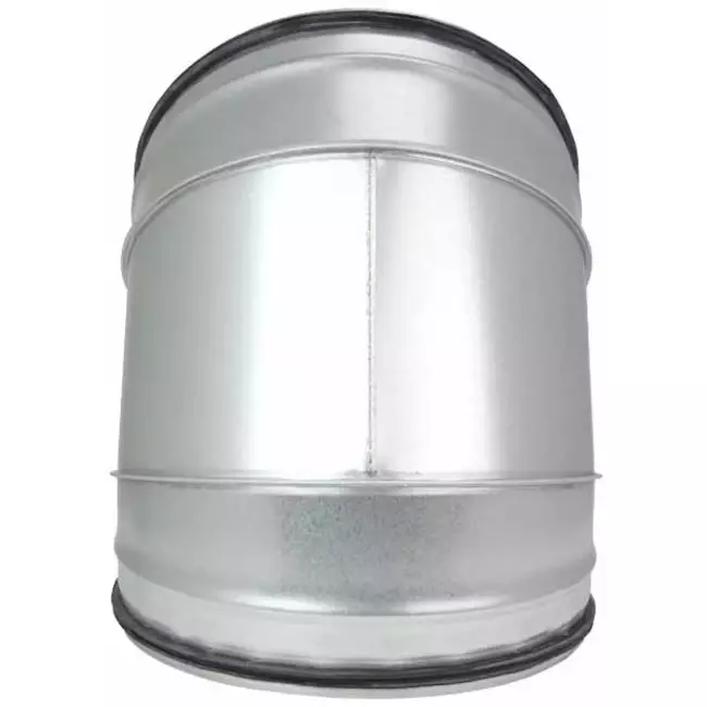 Coude spiralé rond 45° Ø 315 mm pour conduit rigide galvanisé