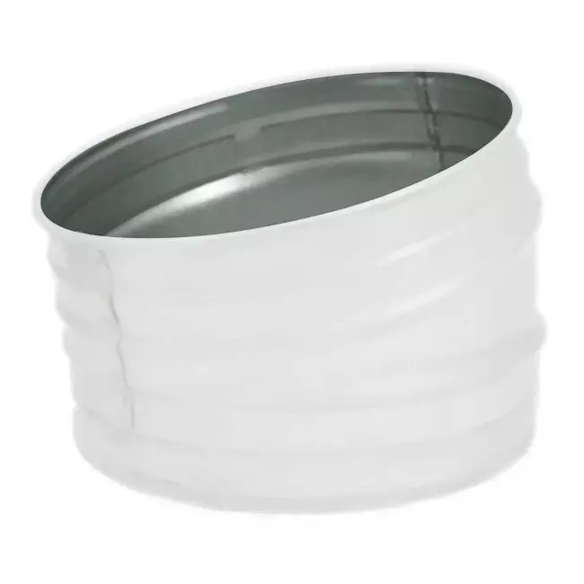 Coude rond spiralé 15° Ø 315 mm  - sur mesure RAL9010
