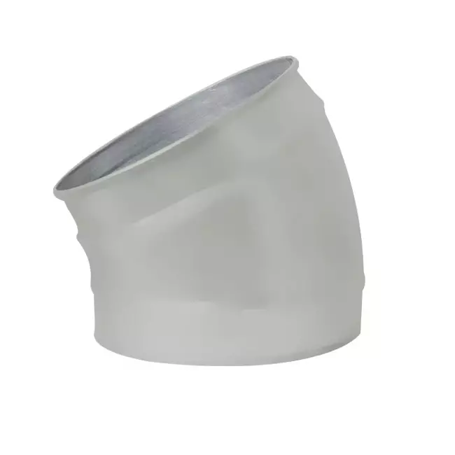 Coude spiralé rond 30° Ø 150 mm pour conduit rigide galvanisé - sur mesure RAL7035