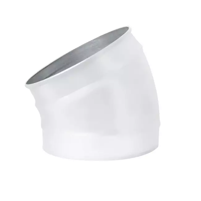 Coude spiralé rond 30° Ø 100 mm pour conduit rigide galvanisé - sur mesure RAL9010