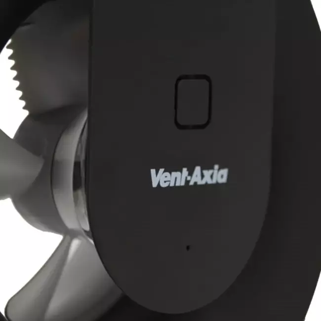Ventilateur de salle de bains Svara avec minuterie, capteur d'humidité et de lumière, 100-125 mm (contrôlé par application) NOIR