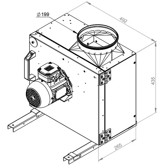 Ventilateur de caisson gaz de combustion F400 - MPS 225 D2 F4 30