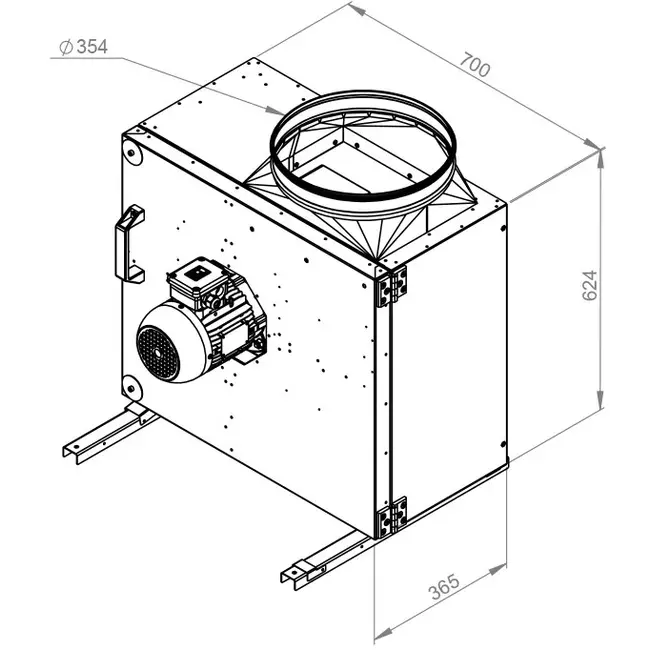 Ventilateur de caisson gaz de combustion F400 - MPS 315 D2 F4 30