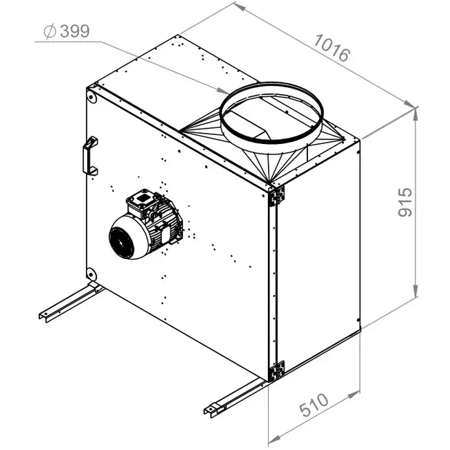 Ventilateur de caisson gaz de combustion F400 - MPS 500 D4 F4 30