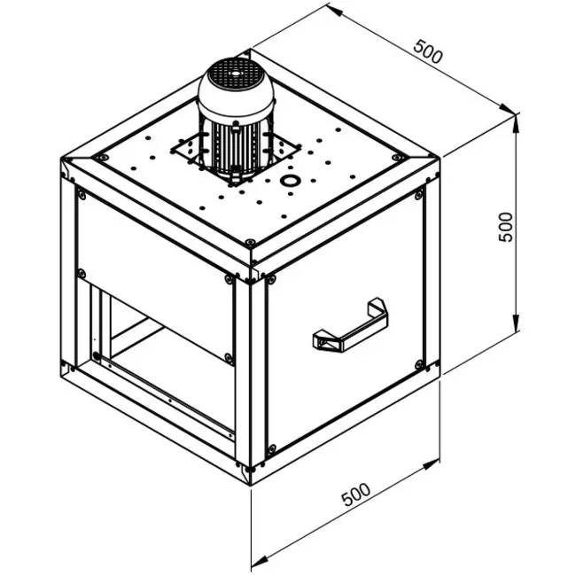 Ventilateur de caisson gaz de combustion avec flux linéaire - MPC 280 D2 F4 TI30