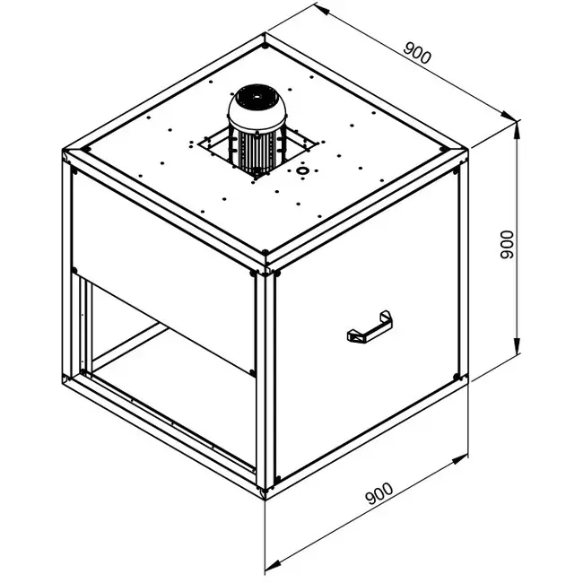 Ventilateur de caisson gaz de combustion avec flux linéaire - MPC 500 D4 F4 TI30