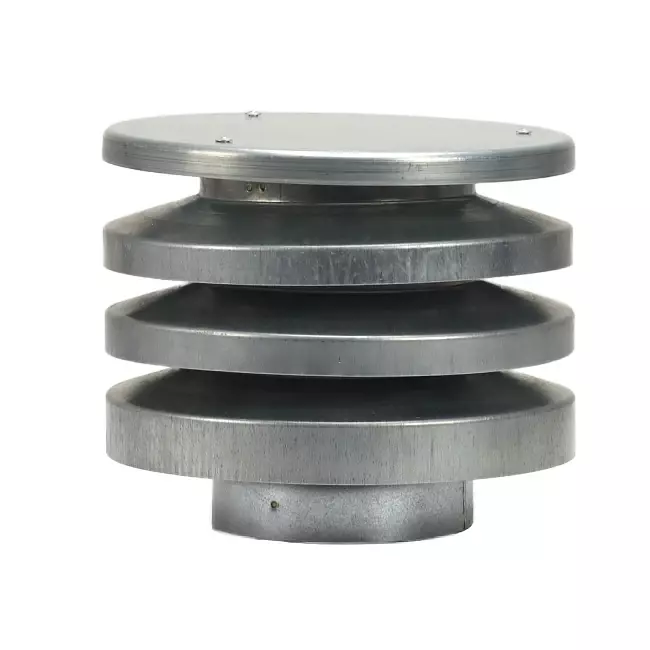 Capot de toit circulaire avec entrée et sortie d'air avec lamelles Ø250 mm