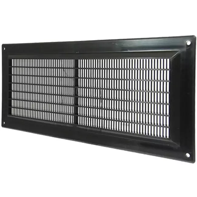 Grille de ventilation rectangulaire grillagée 130 x 300 noir - VR1330M