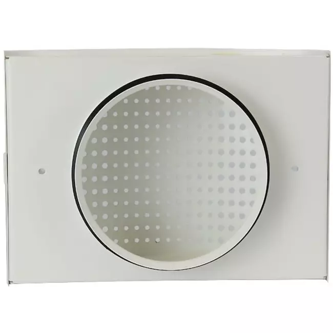 Bouche de ventilation Ø 125 mm avec capuchon perforé pour montage mural BLANC - DTQA125
