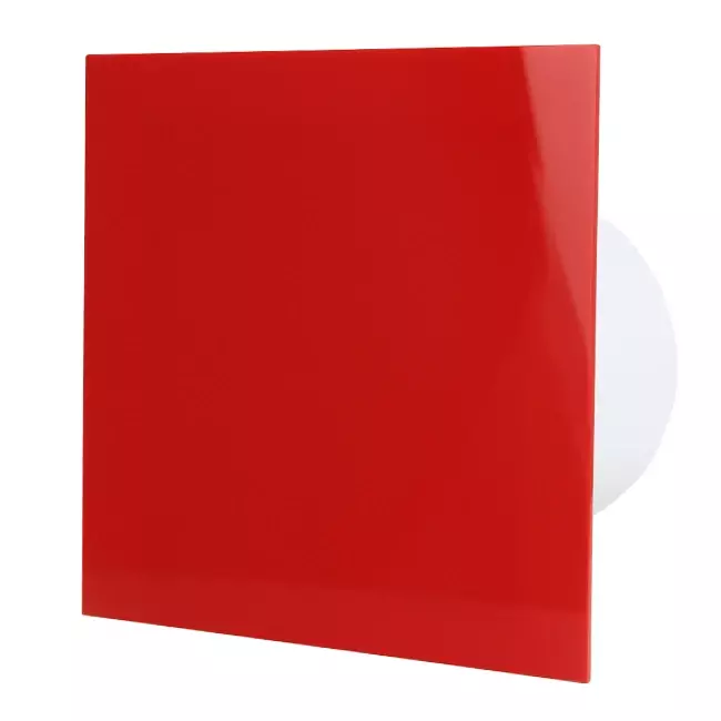 Air Roxy vmc salle de bain avec diamètre de raccordement 125 mm - front en plastique rouge