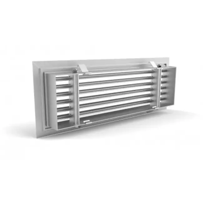 Grille à barres pour fixation au sol avec clips - 200x50 mm