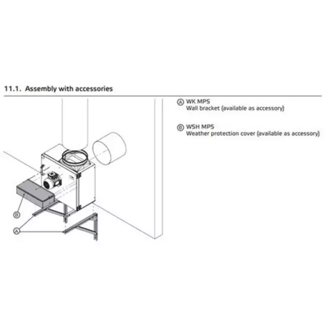 Ventilateur de caisson gaz de combustion F400 - MPS 500 D4 F4 30