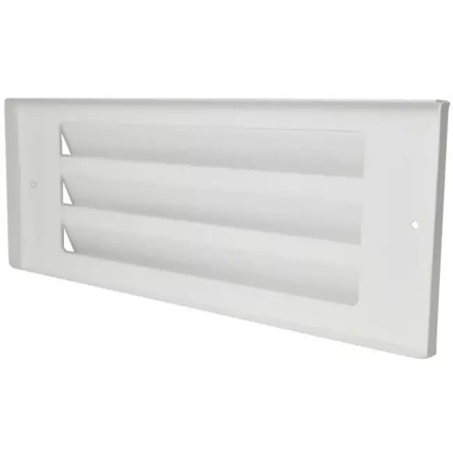 Grille mur extérieur 300 m x 100 mm BLANC