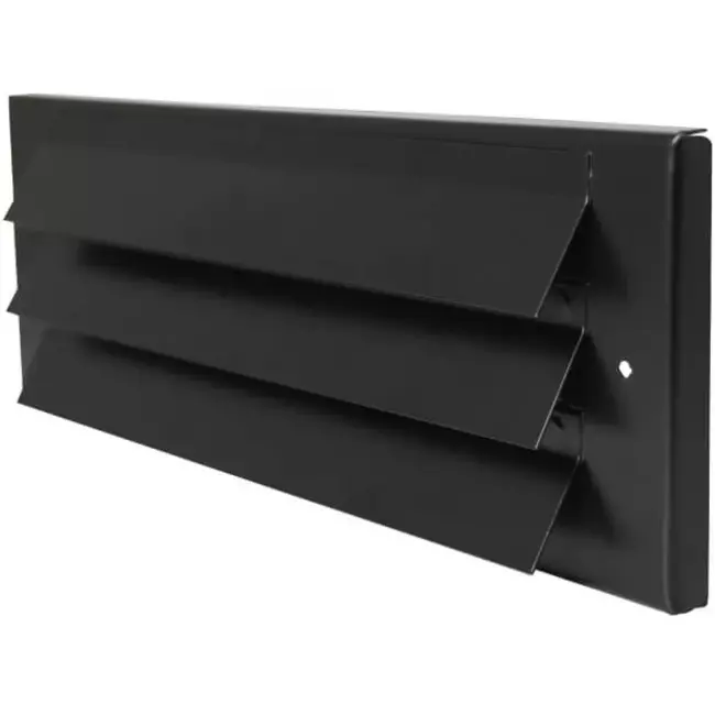Grille murale extérieure montée en saillie 300mm x 100mm NOIR