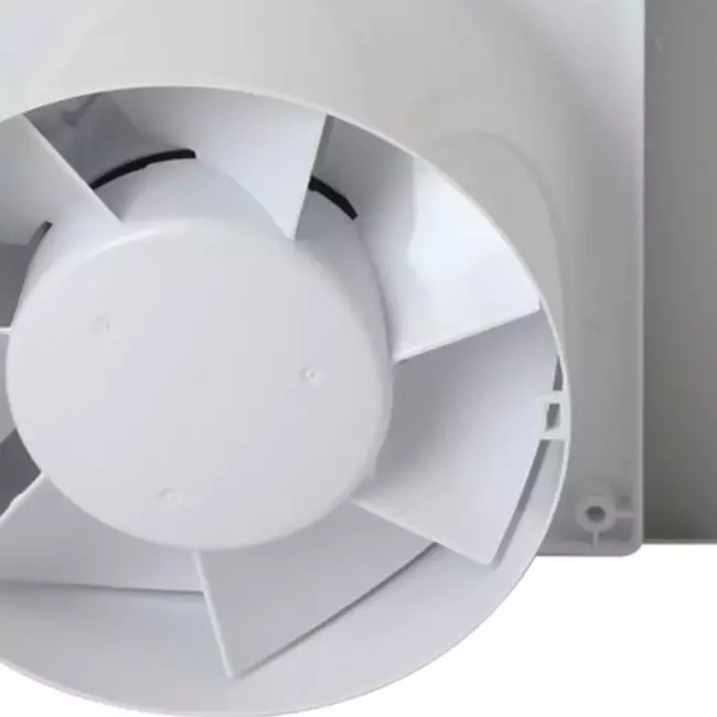Vmc salle de bain Ø 125 mm avec minuterie et capteur d'humidité - front en verre satin doré