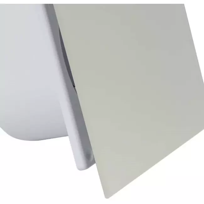 Vmc salle de bain Ø 125 mm avec cordon de tirage et fiche - front en verre satin argenté