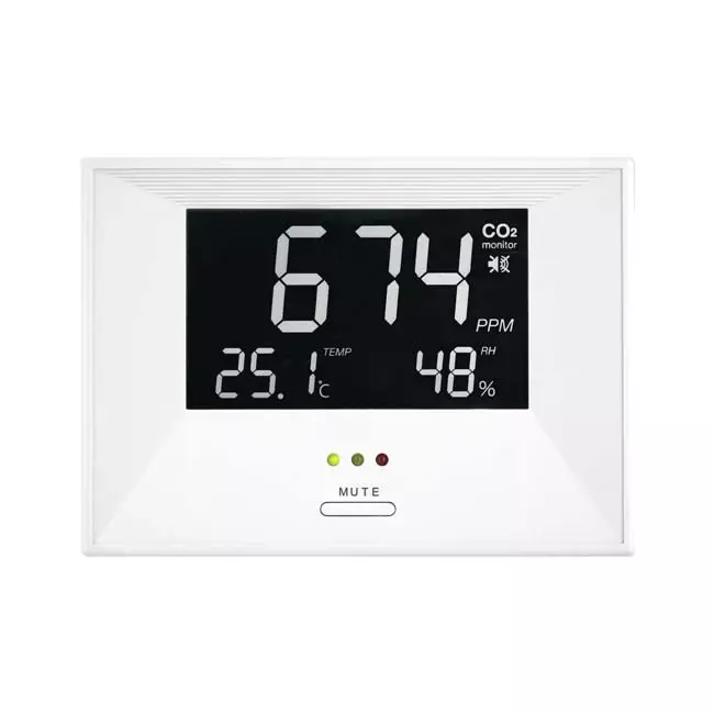 Moniteur de CO2 - indicateur d'air avec affichage de la température et de l'humidité