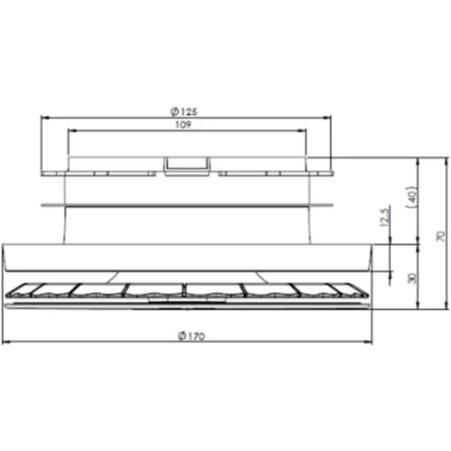 Bouche d'alimentation Zehnder ComfoValve Luna S125