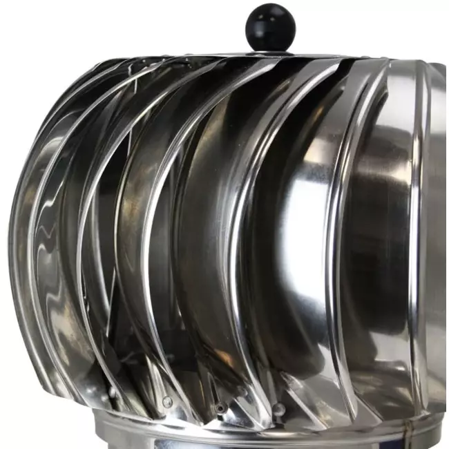 Tourelle de ventilation alimentée par le vent Cowl 150 mm en acier inoxydable avec solin de toit incluse - 65m3/h