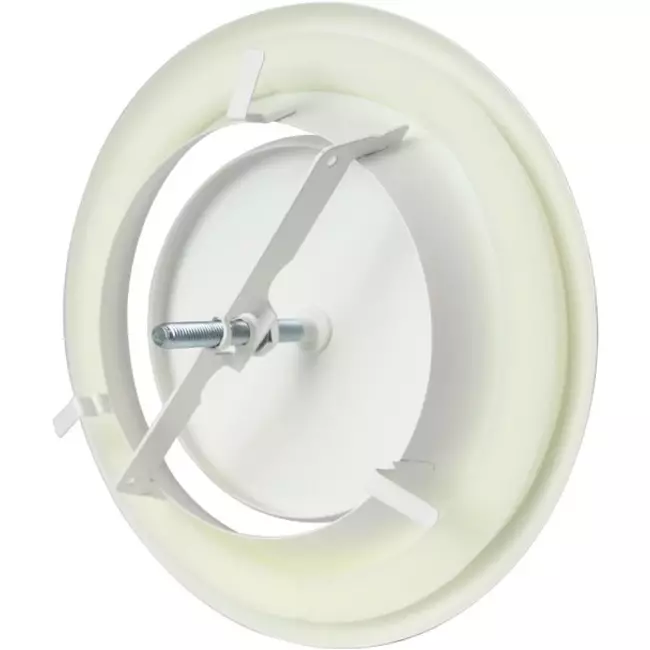Bouche d'extraction métal Ø 200 mm RAL 9010 avec clips à ressorts - DVSC200