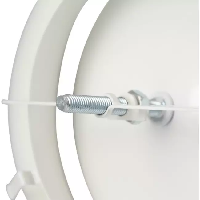 Bouche de soufflage métal Ø 80 mm RAL 9010 avec clips à ressorts - DVSC-P080
