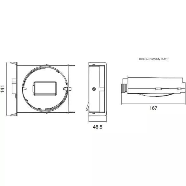Volet de contrôle de l'humidité Duco Focus 50m3/h
