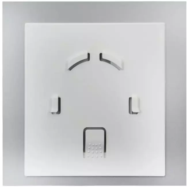 Vmc salle de bain Ø 125 mm avec cordon de tirage et fiche - front en verre satin argenté