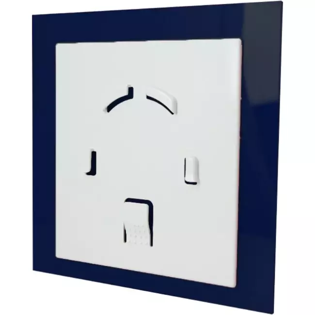 Air Roxy vmc salle de bain avec diamètre de raccordement 100 mm - front en plastique bleu