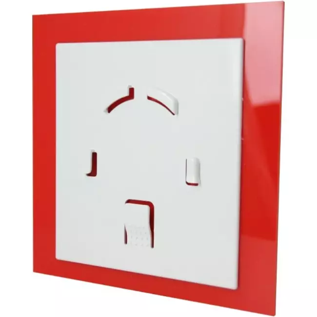 Air Roxy vmc salle de bain avec diamètre de raccordement 125 mm - front en plastique rouge