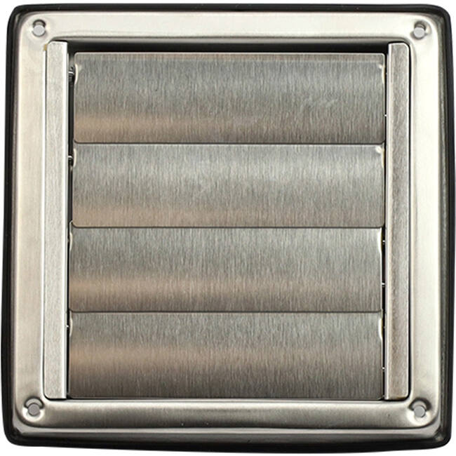 Grille frontale en acier inoxydable 125mm avec ailettes d'entrée hautes mobiles - EL-SS-OP125 SS