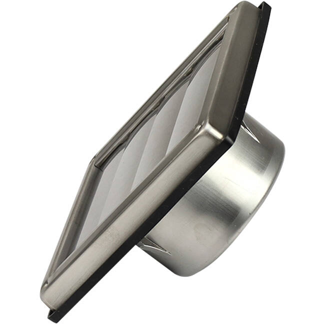 Grille frontale en acier inoxydable 125mm avec ailettes d'entrée hautes mobiles - EL-SS-OP125 SS