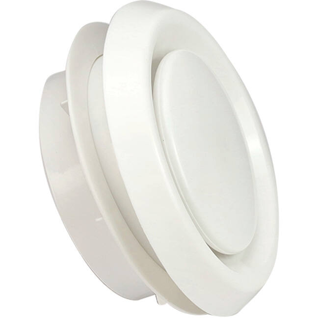 Soupape de ventilation 150mm entrée et sortie avec ressorts de friction - DAV-C150