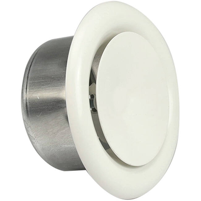 Vanne de ventilation 125 mm en métal - S-DVS125 RAL9010