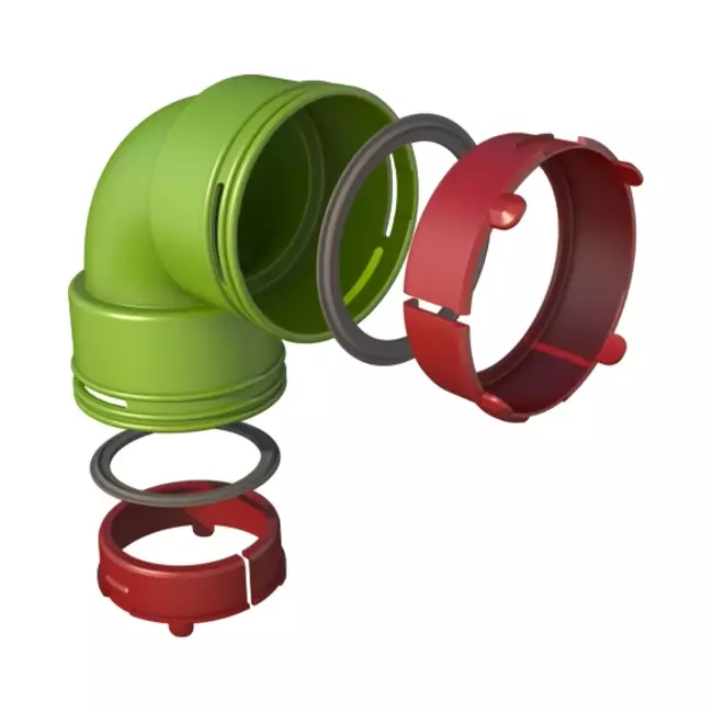 Ubbink Air Excellent Kit 48C coude 90