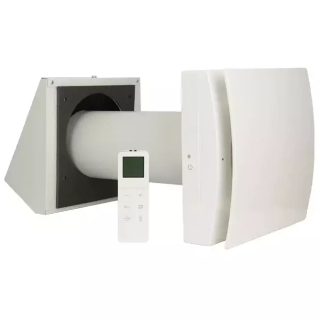 WTW décentralisé HRU wall Ø100 avec télécommande - 25 m³/h - HRU-WALL-RC-100-25-PEG