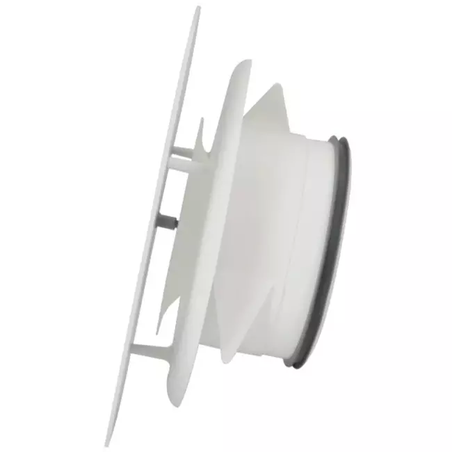 Bouche VMC Imaginair carrée Ø 125 mm - ressorts + anneau de montage - blanc