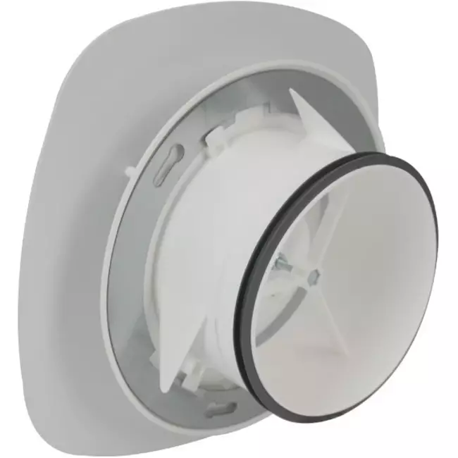 Bouche VMC Imaginair carrée Ø 125 mm - ressorts + anneau de montage - blanc