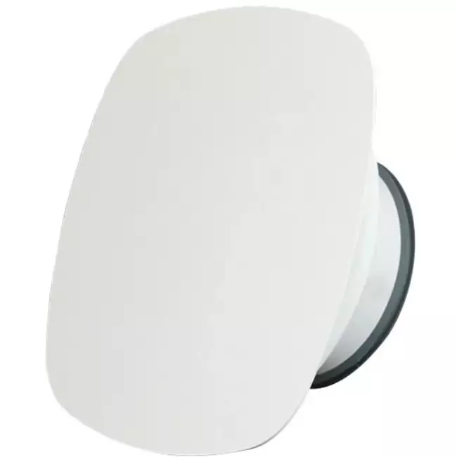 Bouche VMC Imaginair carrée Ø 125 mm - ressorts + anneau de montage - blanc