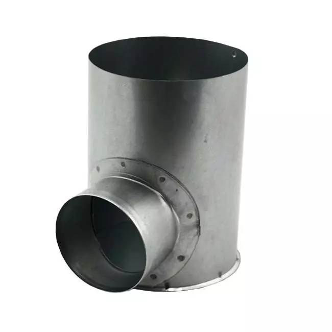 Clapet d'échappement galvanisé 125mm H=80mm uniquement avec un trou pour le creusement de tunnels