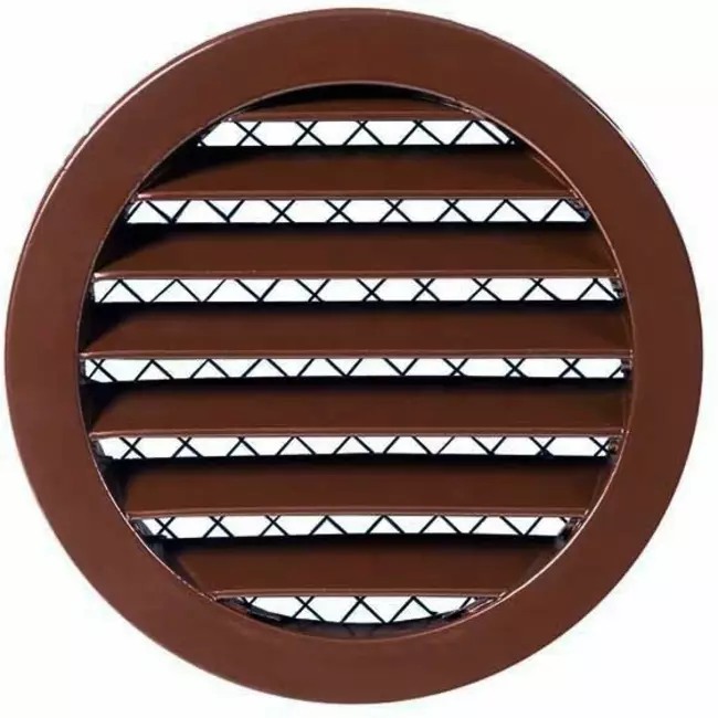 Grille aluminium Ø 160 mm marron - MRA160B - RAL8016