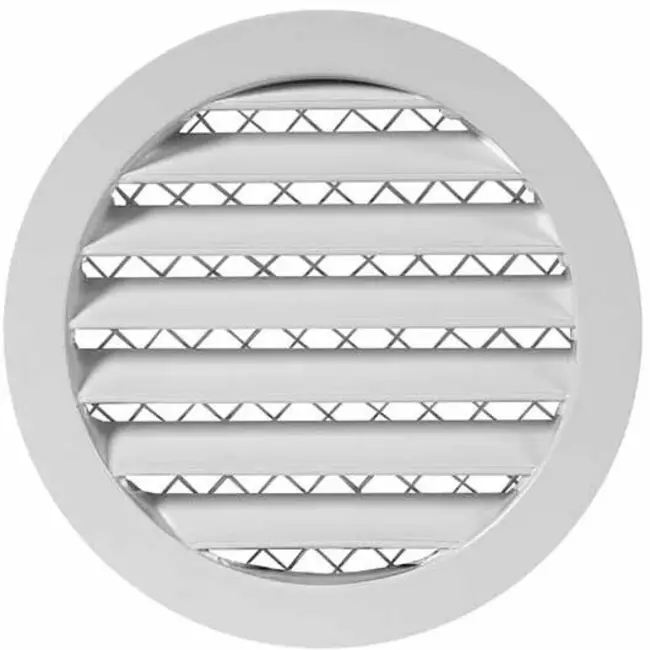 Grille aluminium Ø 100 mm blanc - MRA100W - RAL9016