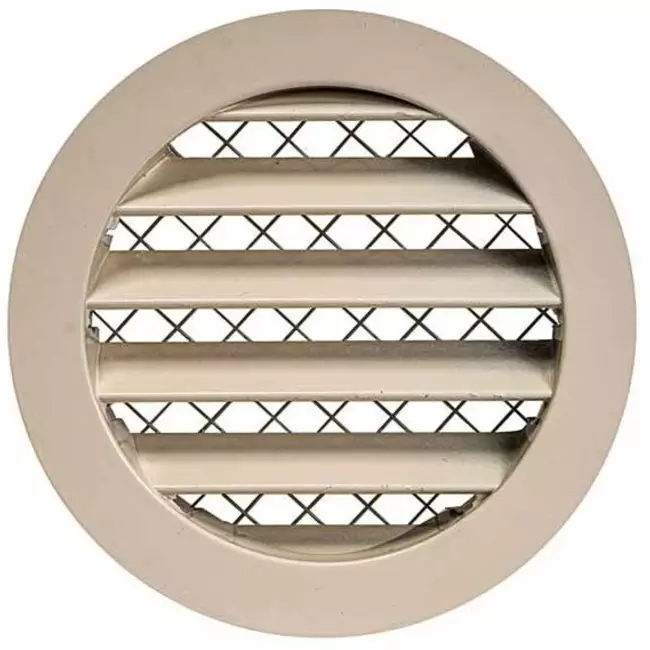 Grille aluminium Ø 160 mm beige - MRA160Y - RAL1015